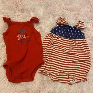 Patriotic baby girl set